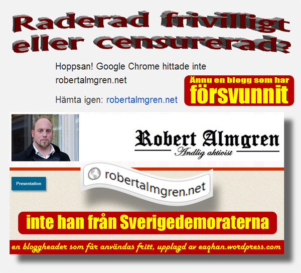 Blogg Robert Almgren borta
